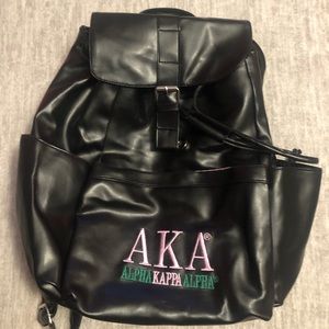 AKA Faux Leather Backpack